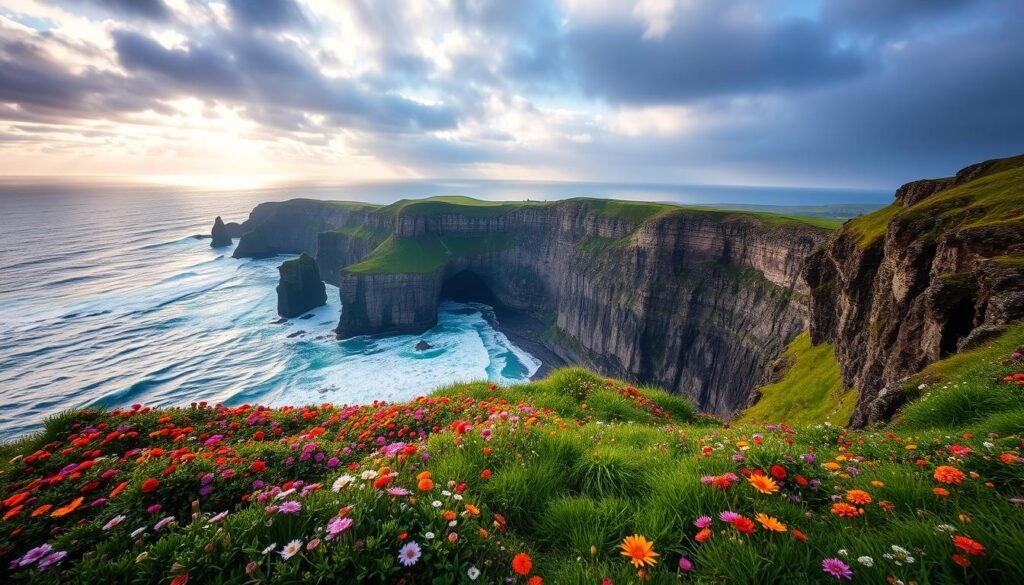 rugged cliffs Ireland